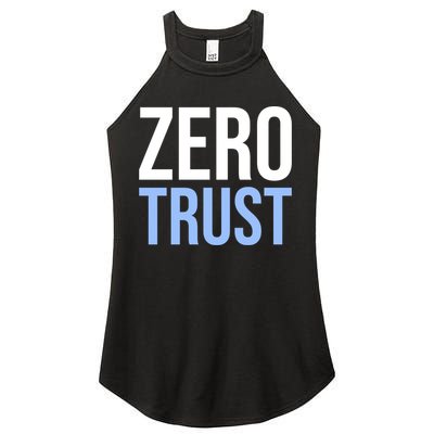 Zero Trust Security Cyber Security Hacking Developer Funny Women's Perfect Tri Rocker Tank
