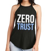 Zero Trust Security Cyber Security Hacking Developer Funny Women's Perfect Tri Rocker Tank