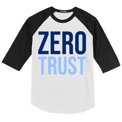 Zero Trust Security Cyber Security Hacking Developer Funny Kids Colorblock Raglan Jersey