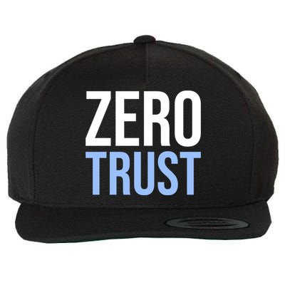 Zero Trust Security Cyber Security Hacking Developer Funny Wool Snapback Cap
