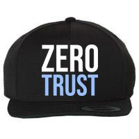 Zero Trust Security Cyber Security Hacking Developer Funny Wool Snapback Cap