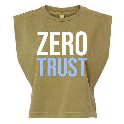 Zero Trust Security Cyber Security Hacking Developer Funny Garment-Dyed Women's Muscle Tee