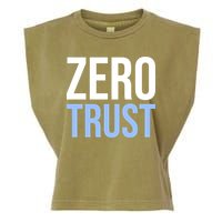Zero Trust Security Cyber Security Hacking Developer Funny Garment-Dyed Women's Muscle Tee