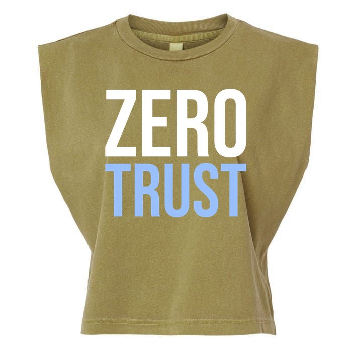Zero Trust Security Cyber Security Hacking Developer Funny Garment-Dyed Women's Muscle Tee