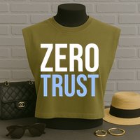 Zero Trust Security Cyber Security Hacking Developer Funny Garment-Dyed Women's Muscle Tee