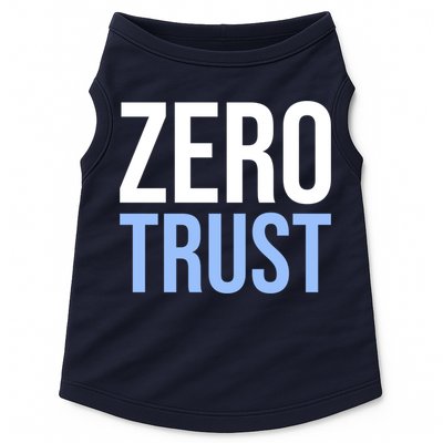 Zero Trust Security Cyber Security Hacking Developer Funny Doggie Tank