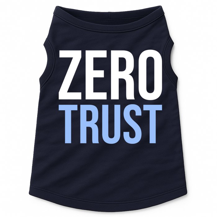 Zero Trust Security Cyber Security Hacking Developer Funny Doggie Tank