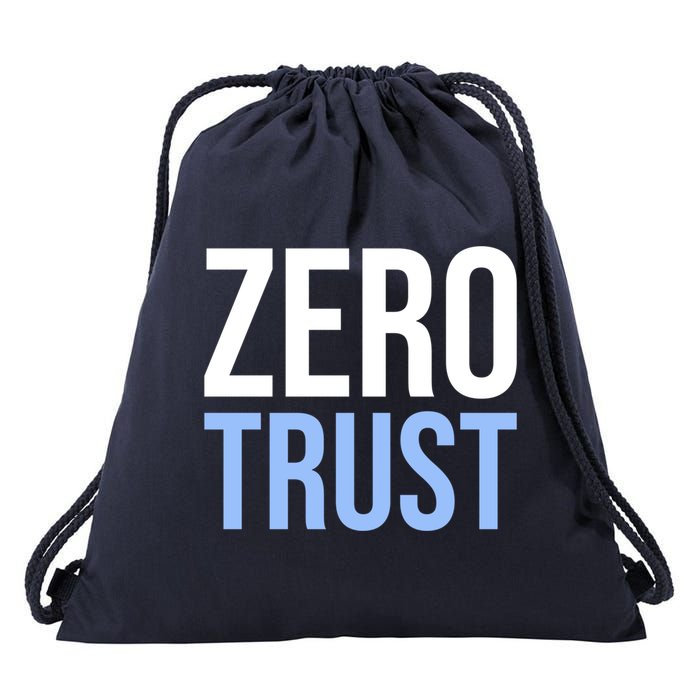 Zero Trust Security Cyber Security Hacking Developer Funny Drawstring Bag