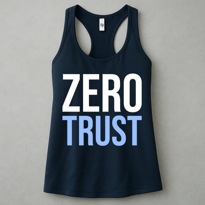 Zero Trust Security Cyber Security Hacking Developer Funny Womens Tank Top