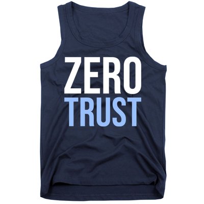 Zero Trust Security Cyber Security Hacking Developer Funny Tank Top
