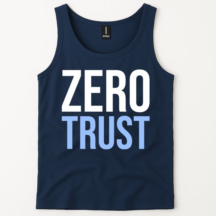 Zero Trust Security Cyber Security Hacking Developer Funny Tank Top