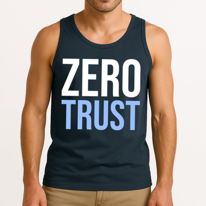 Zero Trust Security Cyber Security Hacking Developer Funny Tank Top
