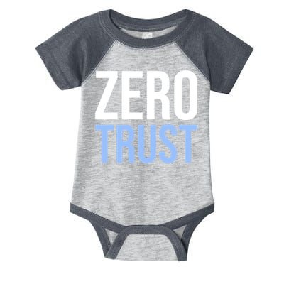 Zero Trust Security Cyber Security Hacking Developer Funny Infant Baby Jersey Bodysuit
