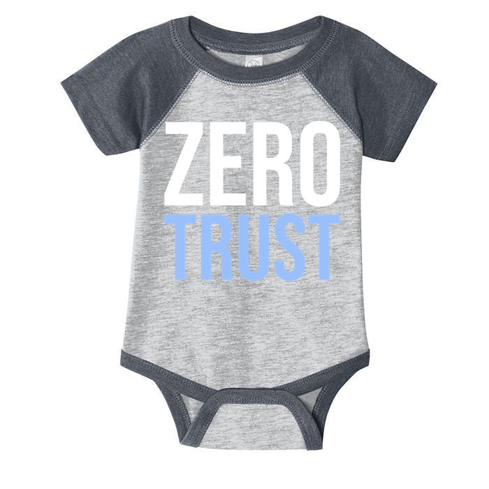 Zero Trust Security Cyber Security Hacking Developer Funny Infant Baby Jersey Bodysuit