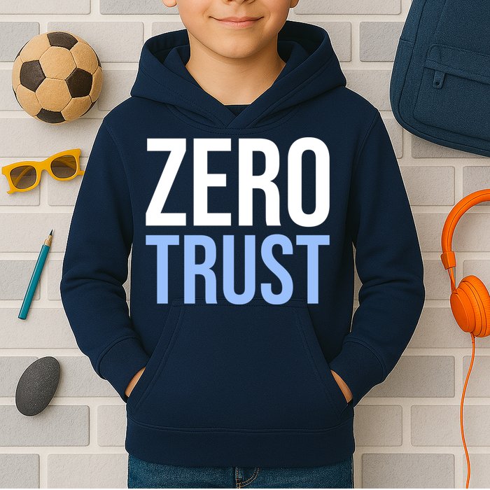 Zero Trust Security Cyber Security Hacking Developer Funny Kids Hoodie
