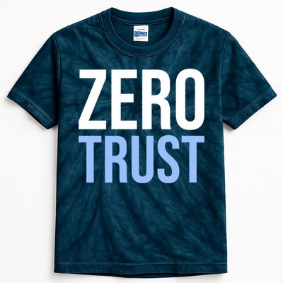 Zero Trust Security Cyber Security Hacking Developer Funny Kids Tie-Dye T-Shirt