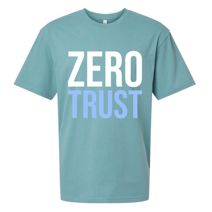 Zero Trust Security Cyber Security Hacking Developer Funny Sueded Cloud Jersey T-Shirt