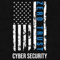 Zero Trust Us Flag Cyber Security Hacking Hacker Developer Funny Gift Ladies PosiCharge Tri-Blend Wicking Tank