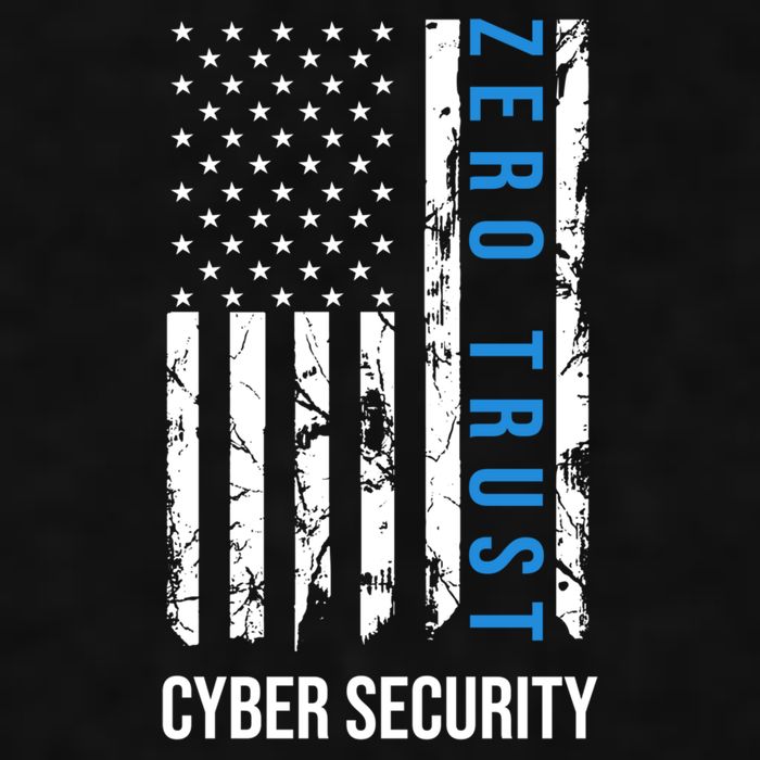 Zero Trust Us Flag Cyber Security Hacking Hacker Developer Funny Gift Ladies PosiCharge Tri-Blend Wicking Tank
