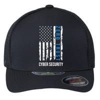 Zero Trust Us Flag Cyber Security Hacking Hacker Developer Funny Gift Flexfit Unipanel Trucker Cap