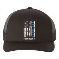 Zero Trust Us Flag Cyber Security Hacking Hacker Developer Funny Gift Yupoong Adult 5-Panel Trucker Hat