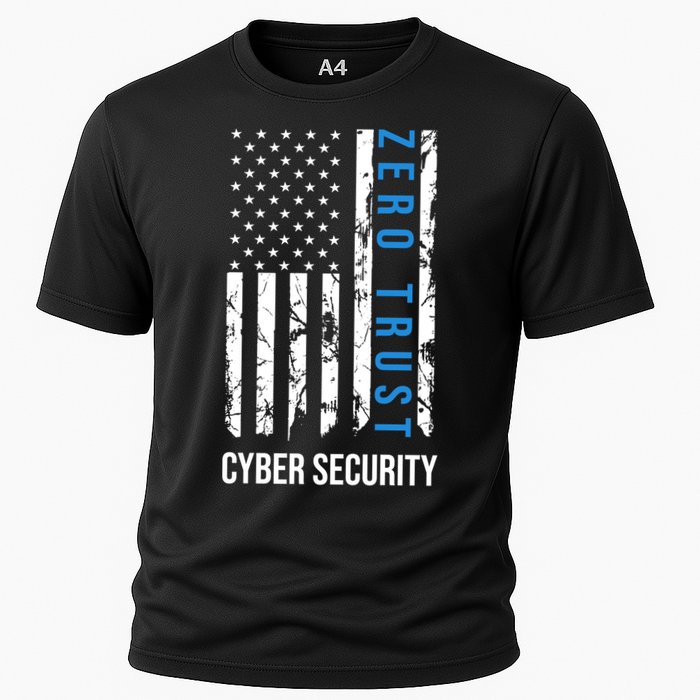 Zero Trust Us Flag Cyber Security Hacking Hacker Developer Funny Gift Performance Shirt