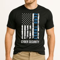 Zero Trust Us Flag Cyber Security Hacking Hacker Developer Funny Gift Performance Shirt