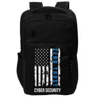 Zero Trust Us Flag Cyber Security Hacking Hacker Developer Funny Gift Impact Tech Backpack