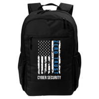 Zero Trust Us Flag Cyber Security Hacking Hacker Developer Funny Gift Daily Commute Backpack