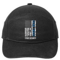 Zero Trust Us Flag Cyber Security Hacking Hacker Developer Funny Gift 7-Panel Snapback Hat