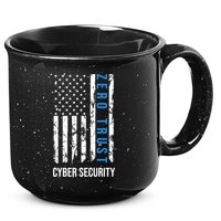 Zero Trust Us Flag Cyber Security Hacking Hacker Developer Funny Gift 15oz Campfire Ceramic Mug