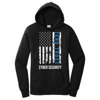 Zero Trust Us Flag Cyber Security Hacking Hacker Developer Funny Gift Women's Pullover Hoodie