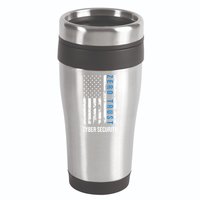 Zero Trust Us Flag Cyber Security Hacking Hacker Developer Funny Gift 16oz Travel Tumbler