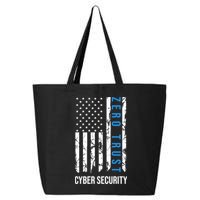 Zero Trust Us Flag Cyber Security Hacking Hacker Developer Funny Gift 25L Jumbo Tote