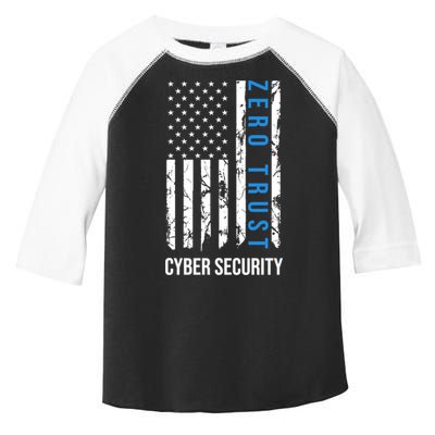Zero Trust Us Flag Cyber Security Hacking Hacker Developer Funny Gift Toddler Fine Jersey T-Shirt