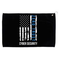 Zero Trust Us Flag Cyber Security Hacking Hacker Developer Funny Gift Grommeted Golf Towel