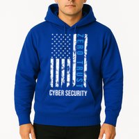 Zero Trust Us Flag Cyber Security Hacking Hacker Developer Funny Gift Hoodie