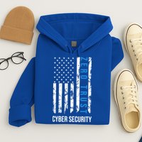 Zero Trust Us Flag Cyber Security Hacking Hacker Developer Funny Gift Hoodie