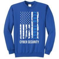 Zero Trust Us Flag Cyber Security Hacking Hacker Developer Funny Gift Sweatshirt
