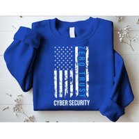 Zero Trust Us Flag Cyber Security Hacking Hacker Developer Funny Gift Sweatshirt