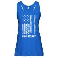 Zero Trust Us Flag Cyber Security Hacking Hacker Developer Funny Gift Ladies Essential Flowy Tank