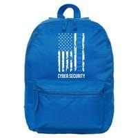 Zero Trust Us Flag Cyber Security Hacking Hacker Developer Funny Gift 16 in Basic Backpack