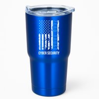 Zero Trust Us Flag Cyber Security Hacking Hacker Developer Funny Gift Tumbler