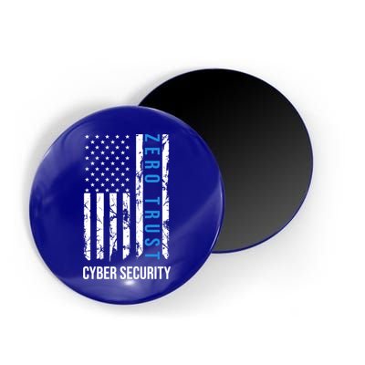 Zero Trust Us Flag Cyber Security Hacking Hacker Developer Funny Gift Magnet