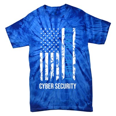 Zero Trust Us Flag Cyber Security Hacking Hacker Developer Funny Gift Tie-Dye T-Shirt