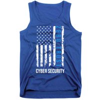 Zero Trust Us Flag Cyber Security Hacking Hacker Developer Funny Gift Tank Top