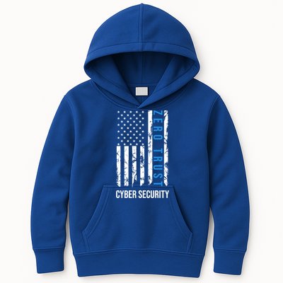 Zero Trust Us Flag Cyber Security Hacking Hacker Developer Funny Gift Kids Hoodie