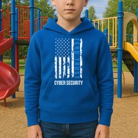 Zero Trust Us Flag Cyber Security Hacking Hacker Developer Funny Gift Kids Hoodie