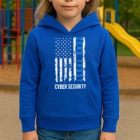 Zero Trust Us Flag Cyber Security Hacking Hacker Developer Funny Gift Kids Hoodie
