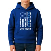 Zero Trust Us Flag Cyber Security Hacking Hacker Developer Funny Gift Kids Hoodie